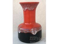 Flower vase "Jasba" ceramic, ceramics, Germany, 1960s.