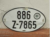 Old German metal plate - from a car