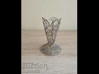 Beautiful filigree metal vase!