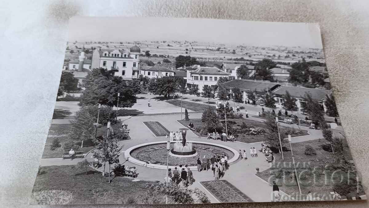 Пощенска картичка Хисаря Площадът 1962