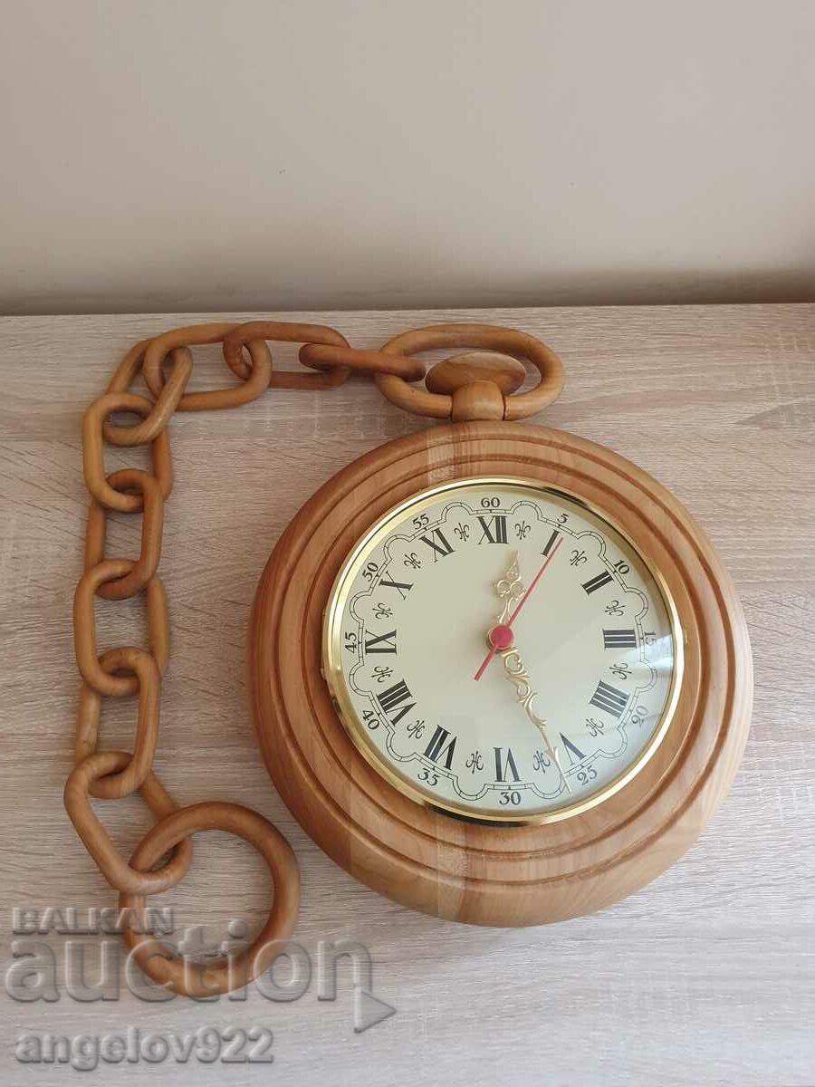 Шведски стенен дървен часовник РАБОТЕЩ