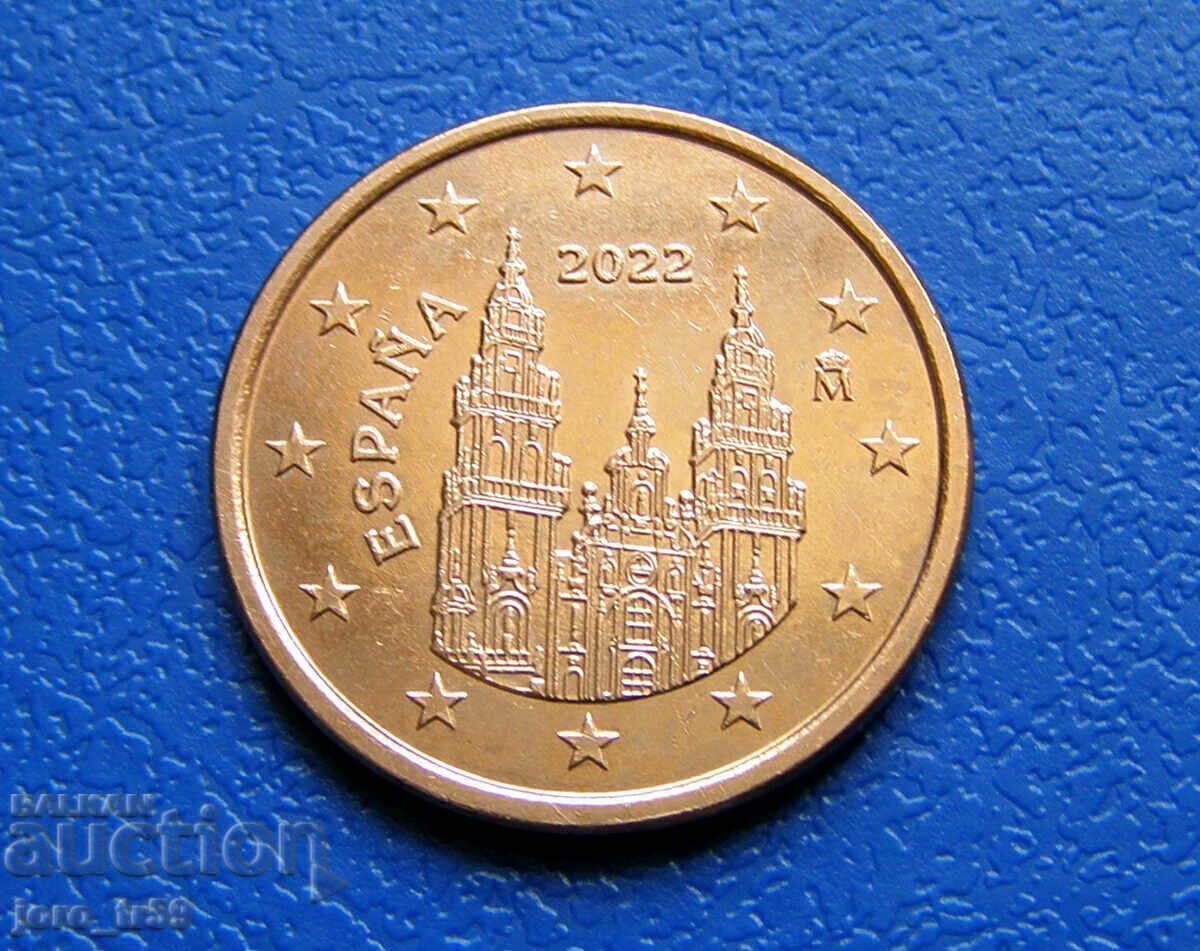 Spania 5 cenți de euro cenți de euro 2022 Spania 5 cenți de euro cenți de euro 2022