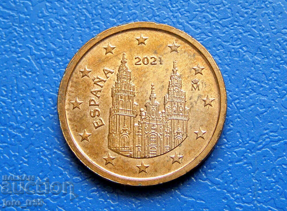 Испания 2 евроцента Euro cent 2021