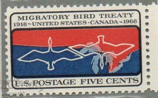 1966. Η.Π.Α. Συνθήκη για την προστασία των αποδημητικών πτηνών.