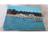 Пощенска картичка Бургас Централният плаж 1981