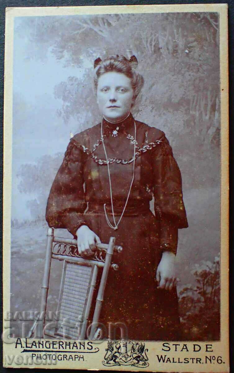 OLD PHOTO - CARDBOARD - RARE PHOTOGRAPHER - EXCELLENT - w124