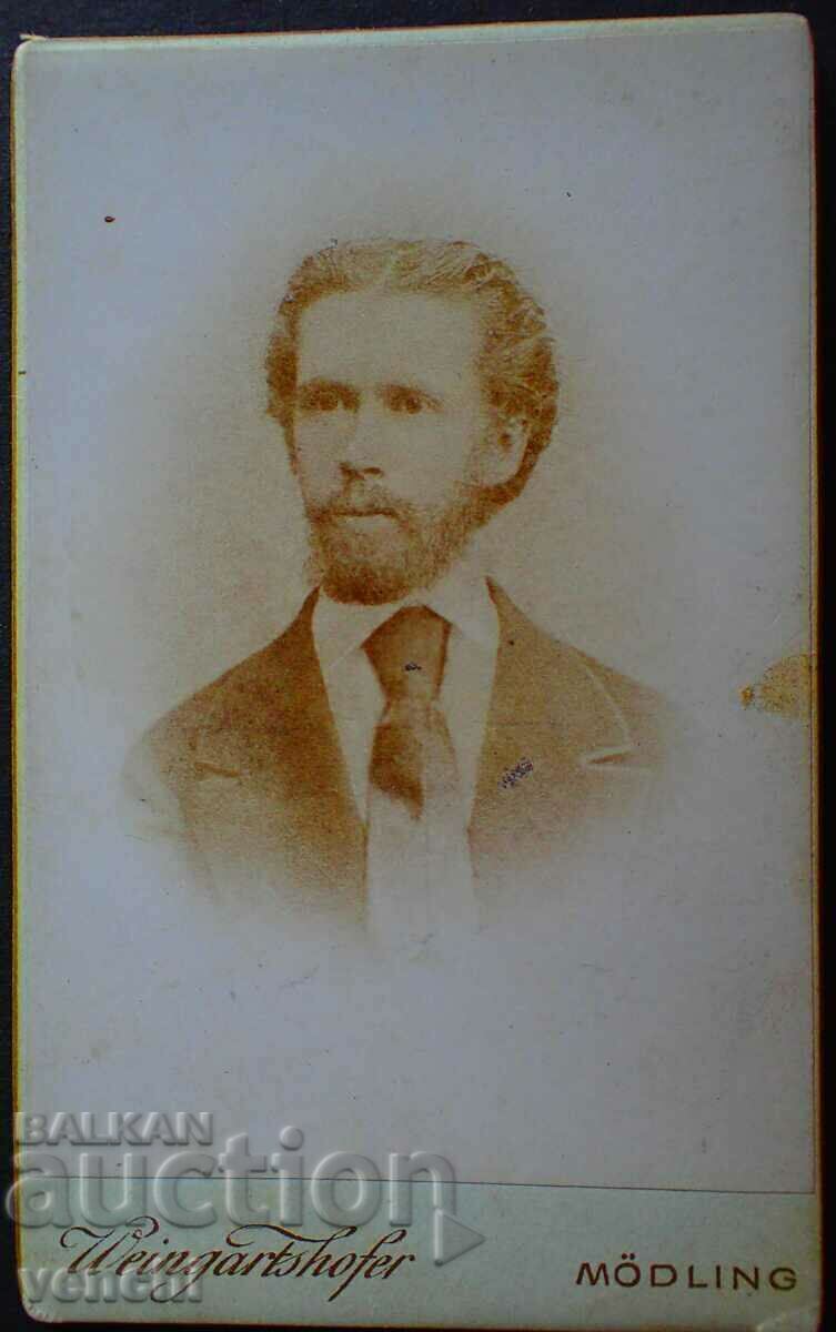 СТАРА ФОТОГРАФИЯ - КАРТОН - РЯДЪК ФОТОГРАФ - ОТЛИЧНА