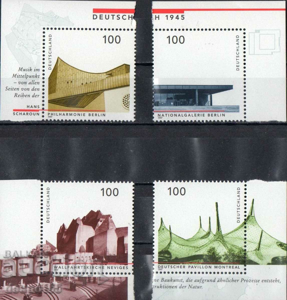 1997. Germany. German architecture after 1945 + Blok. with price 4.50 BGN | € 2.30