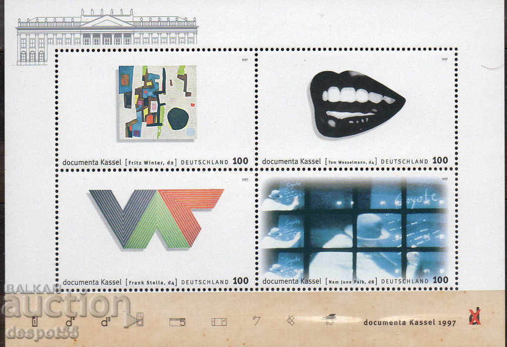 1997. Germany. Art exhibition "The Kassel Document" + Block.