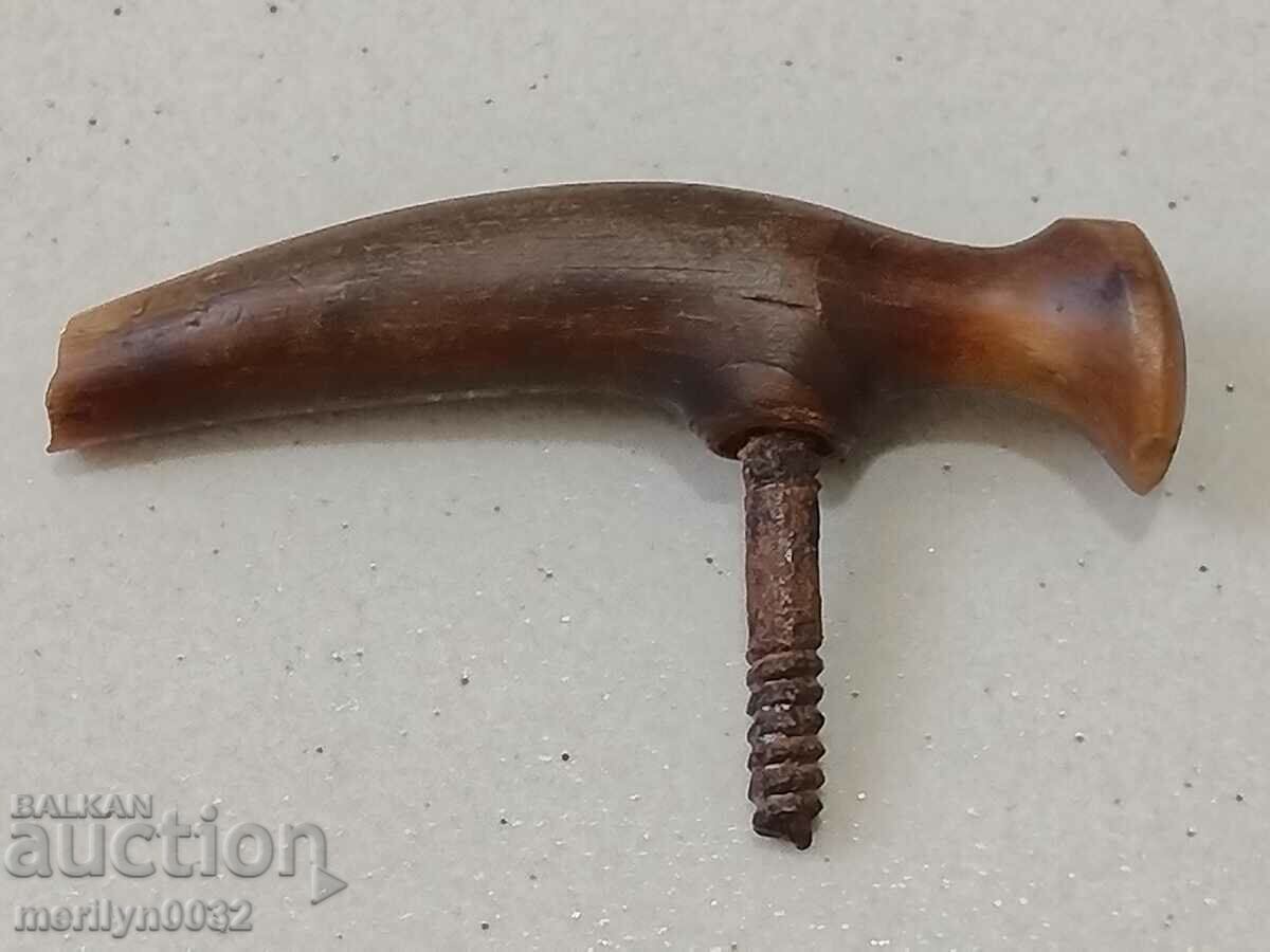 Early 20th century harbia buffalo horn cane umbrella handle - 5 Early 20th century harbia buffalo horn cane umbrella handle - 5