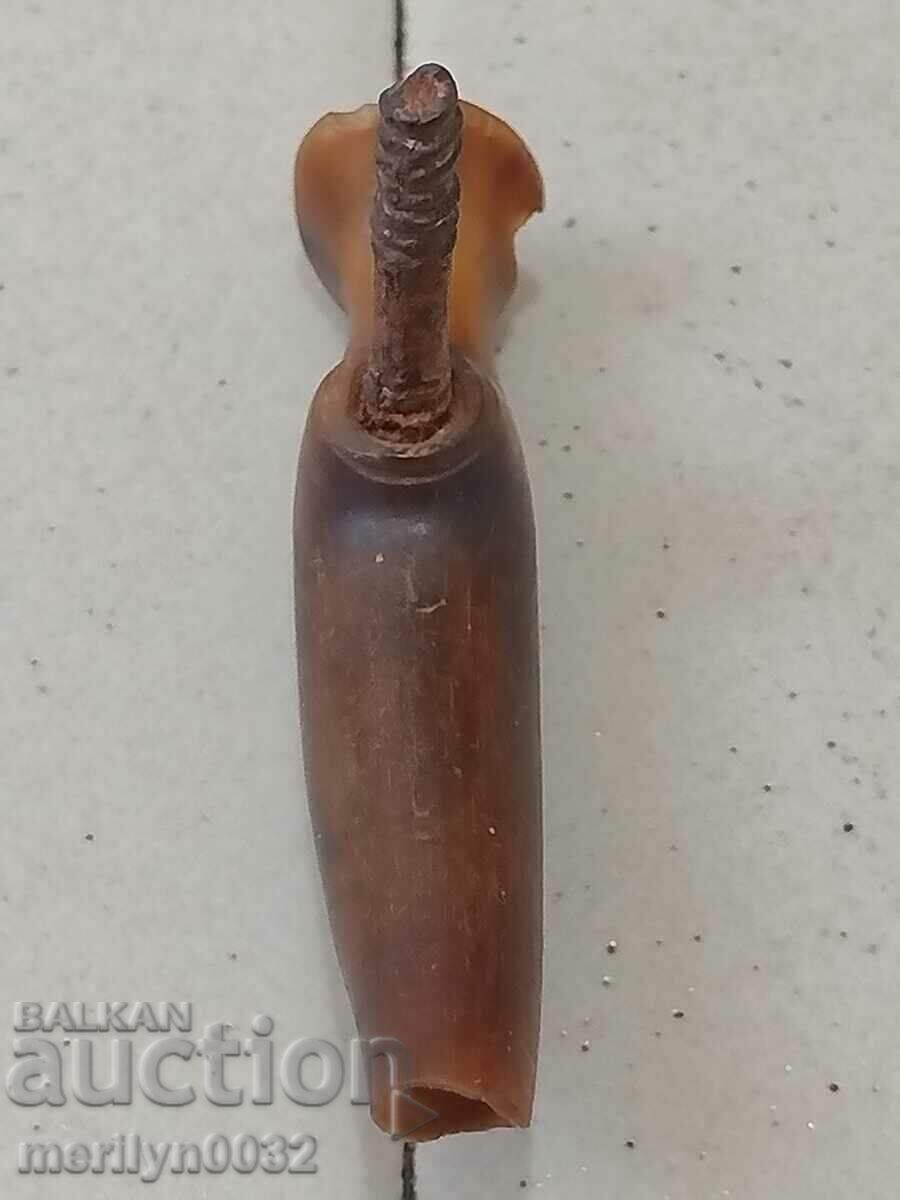Early 20th century harbia buffalo horn cane umbrella handle - 6 Early 20th century harbia buffalo horn cane umbrella handle - 6