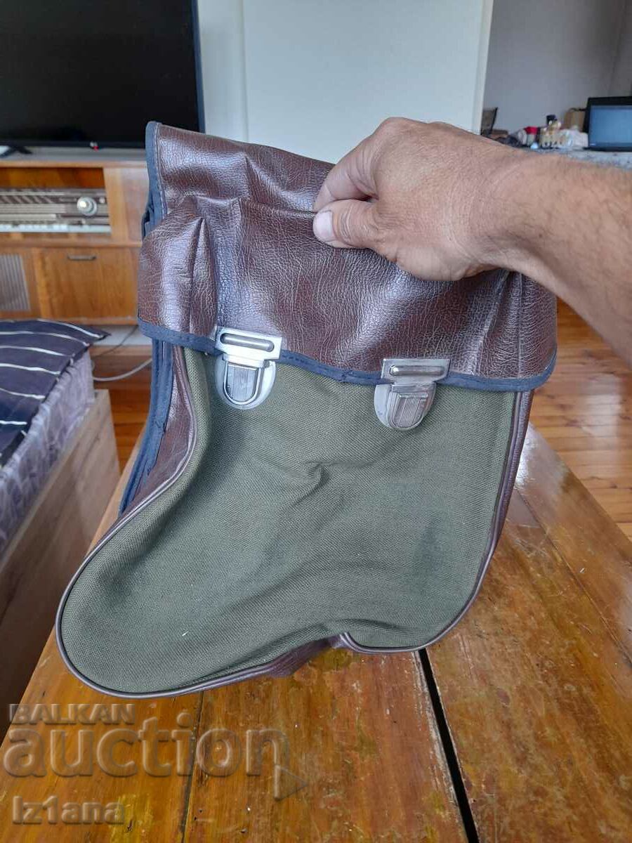 Auction Old saddlebags for a motorcycle, bicycle Auction Old saddlebags for a motorcycle, bicycle