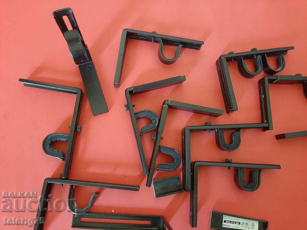Brackets for Wall/Ceiling for Curtains-Black-IKEA-11 pieces with price 25.00 BGN | € 12.78 Brackets for Wall/Ceiling for Curtains-Black-IKEA-11 pieces with price 25.00 BGN | € 12.78