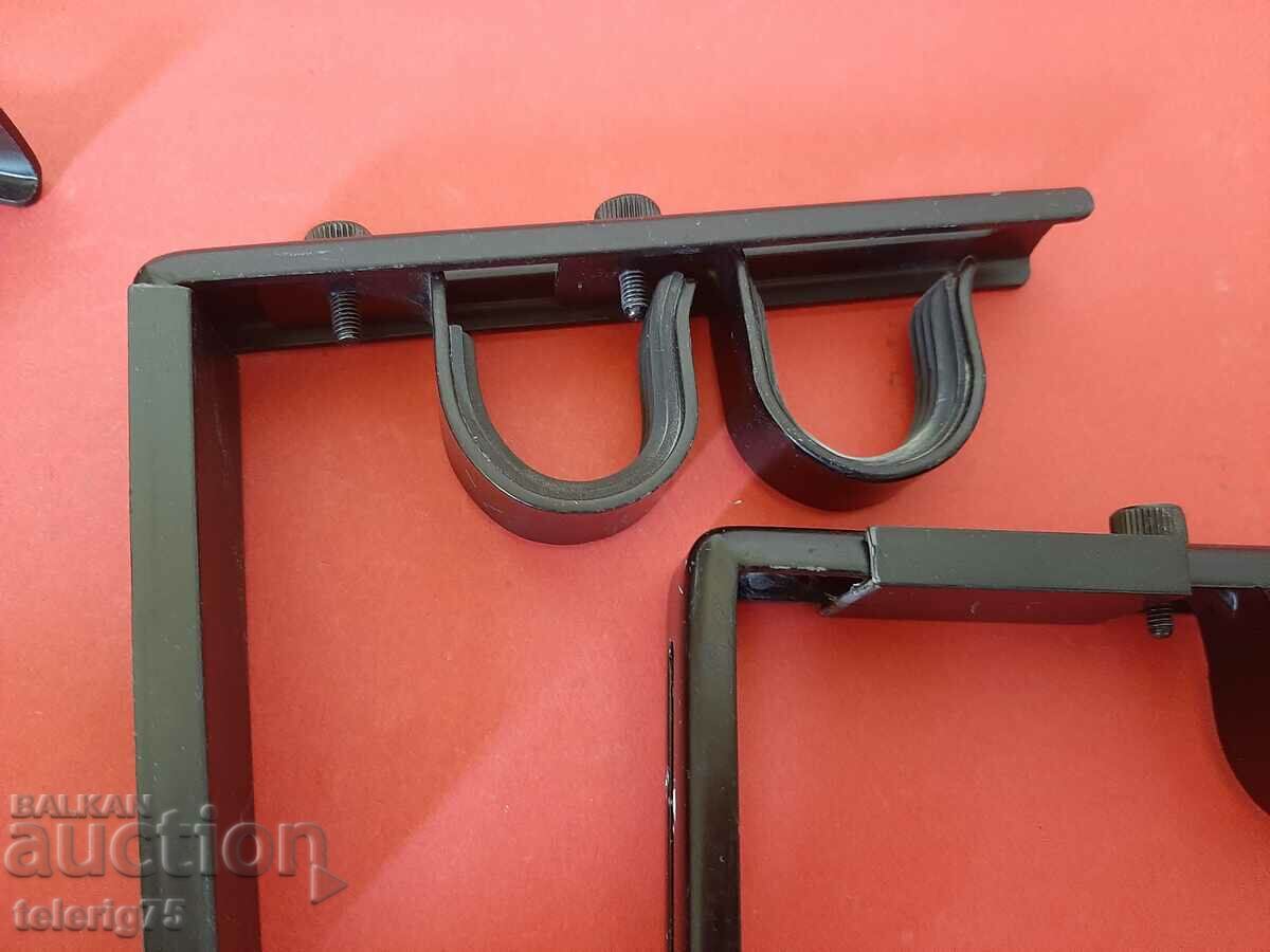 Delivery of Brackets for Wall/Ceiling for Curtains-Black-IKEA-11 pieces Delivery of Brackets for Wall/Ceiling for Curtains-Black-IKEA-11 pieces