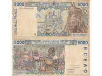 tino37- ZAP. AFRICA /SENEGAL/ - 5000 FRANC - 1992
