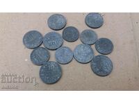 12 NUMBERS OF 5 AND 10 CENT COINS FROM 1917 ZINC