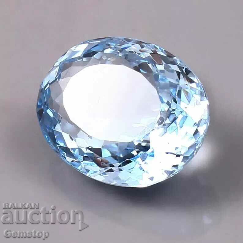BZC! 10.87 ct natural aquamarine oval cert.GGL from 1st!