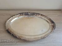 1944 Silver Plated Large Metal Plate