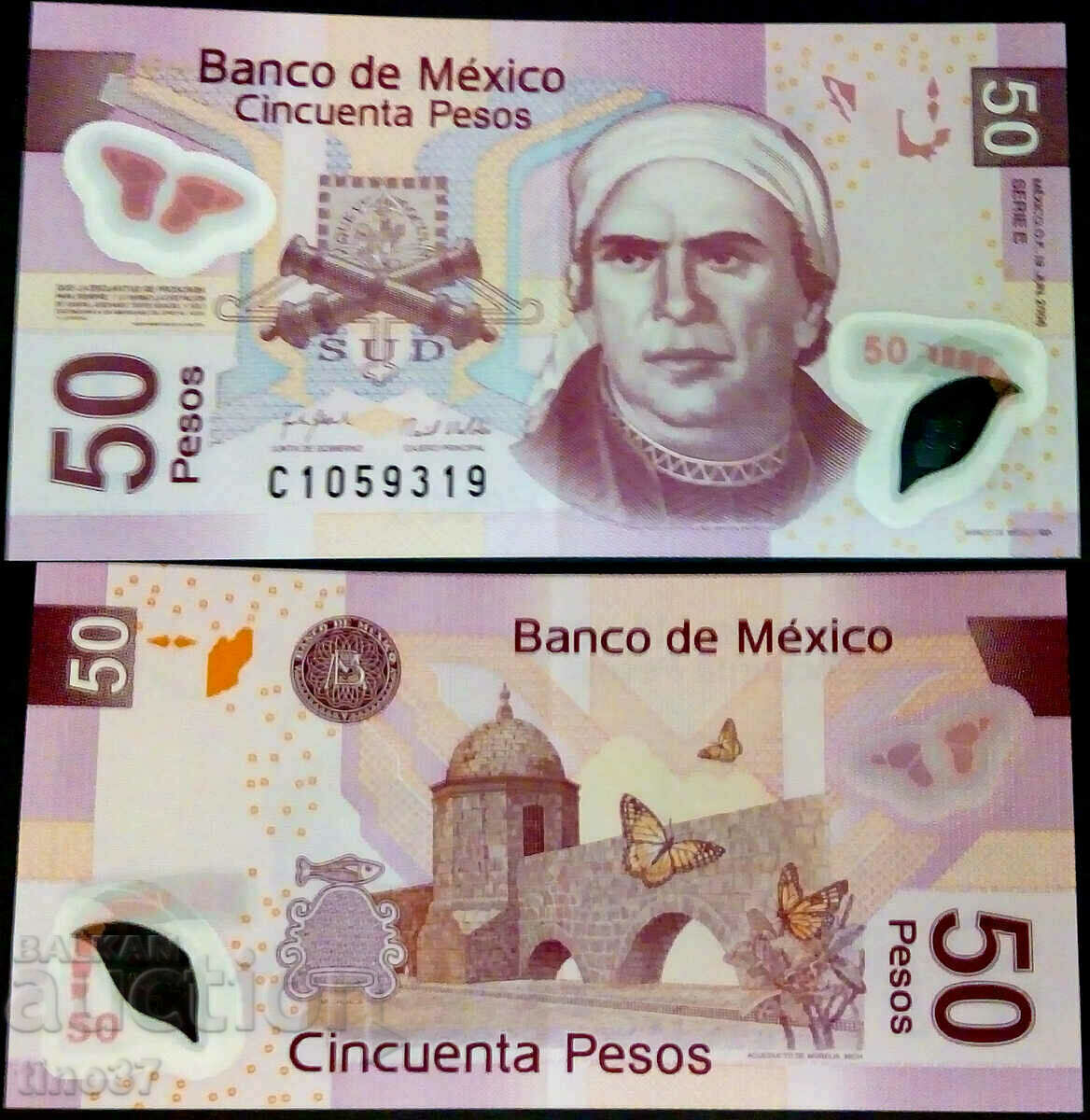 tino37- MEXICO - 50 PESOS -2006 - POLYMER - XF