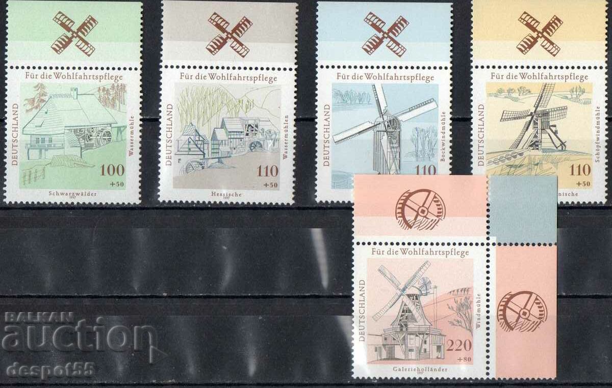 1997. Германия. Благотворителни марки - Мелници.