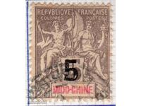 French Indo China-1903-Colonial Allegory-Overprint, stamp