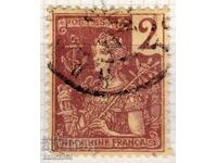 Indochina franceză-1904-Alegorie colonială-Obișnuit, ștampilă
