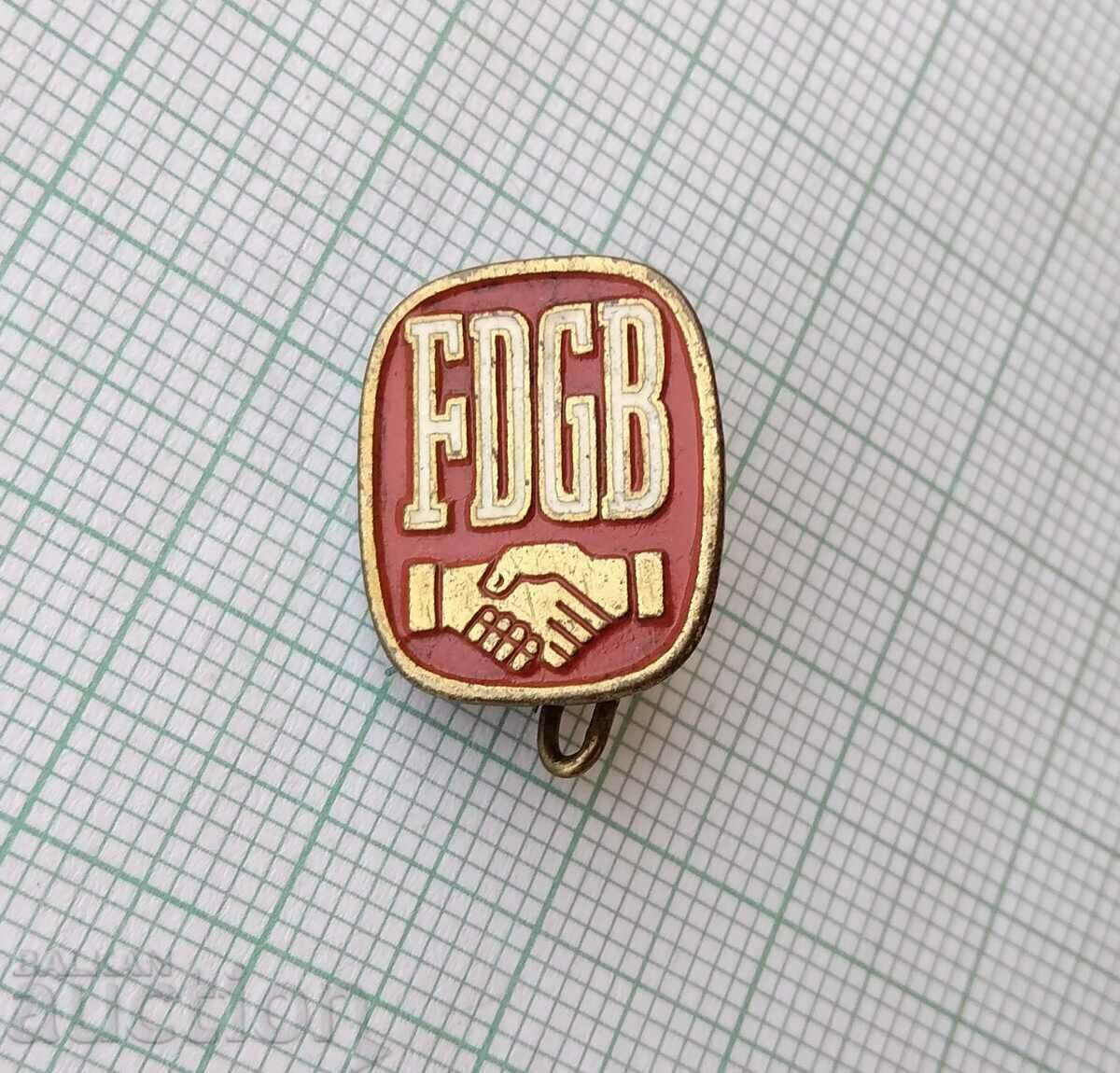 16166 Badge - FDGB with price 2.00 BGN | € 1.02