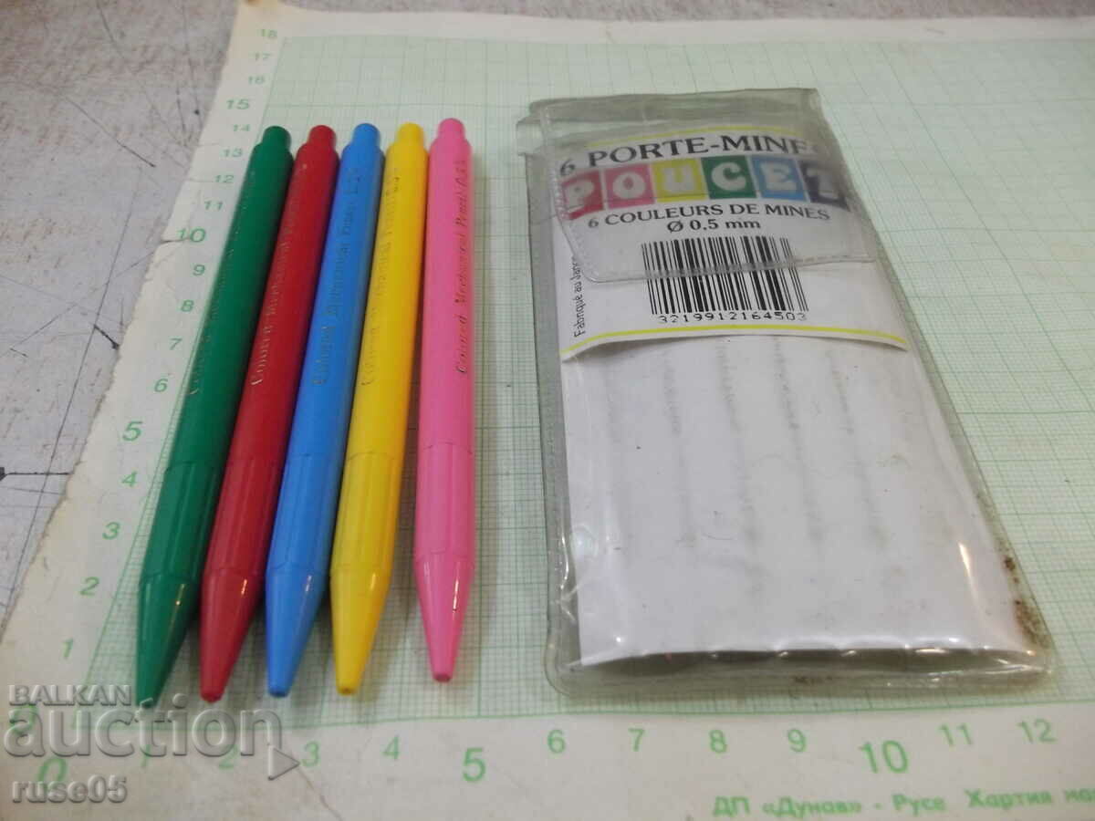 Delivery of Lot of 5 pcs. colored pyro crayons Delivery of Lot of 5 pcs. colored pyro crayons