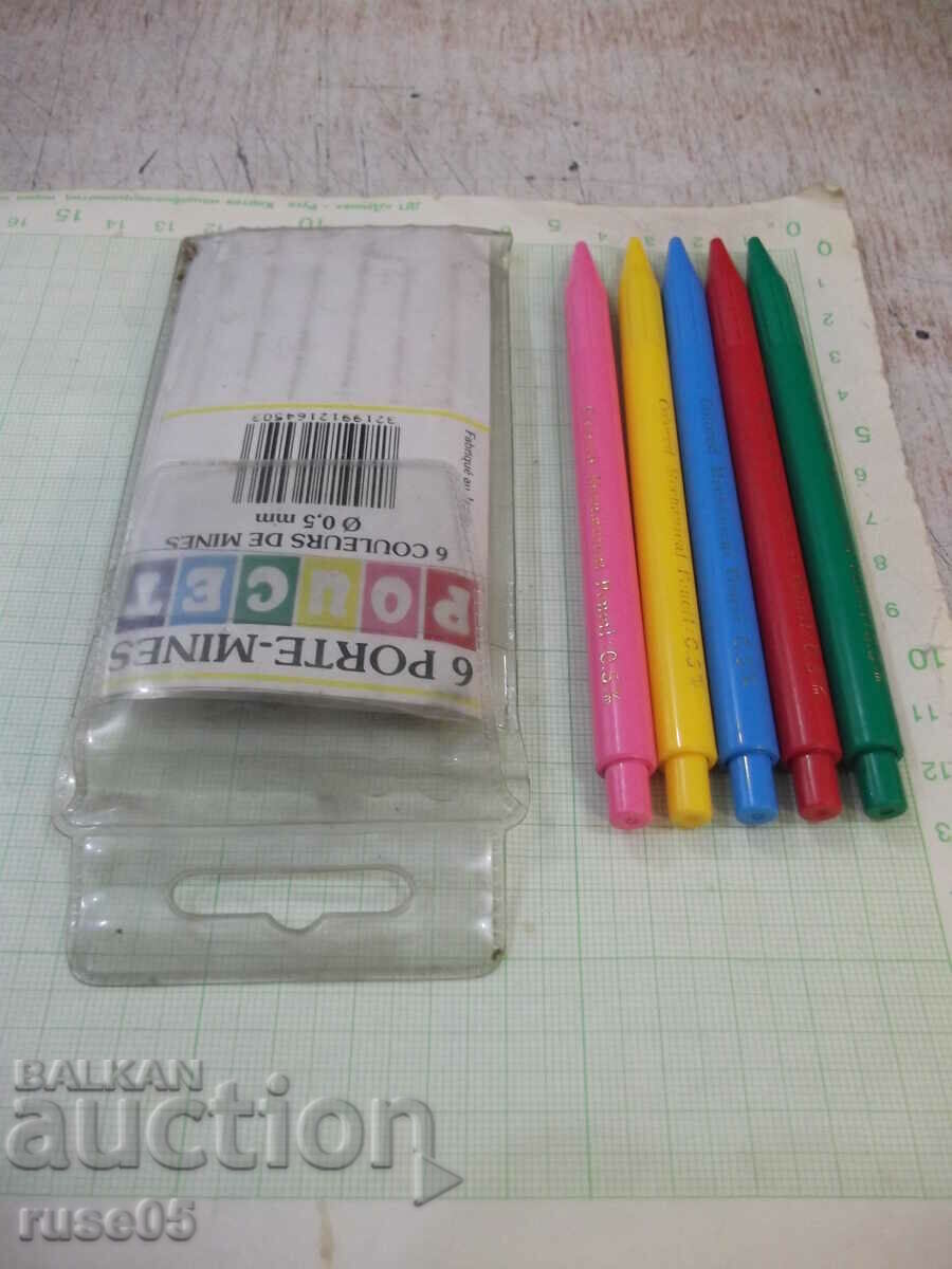 Lot of 5 pcs. colored pyro crayons - 5 Lot of 5 pcs. colored pyro crayons - 5