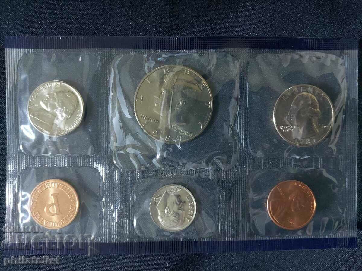 Комплектен сет - САЩ от 6 монети - 1987 година P Филаделфия