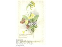 Old card - Mother's Day - bouquet of primroses