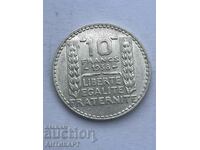 silver coin 10 francs France 1938 silver