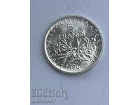 silver coin 5 francs France 1964 silver