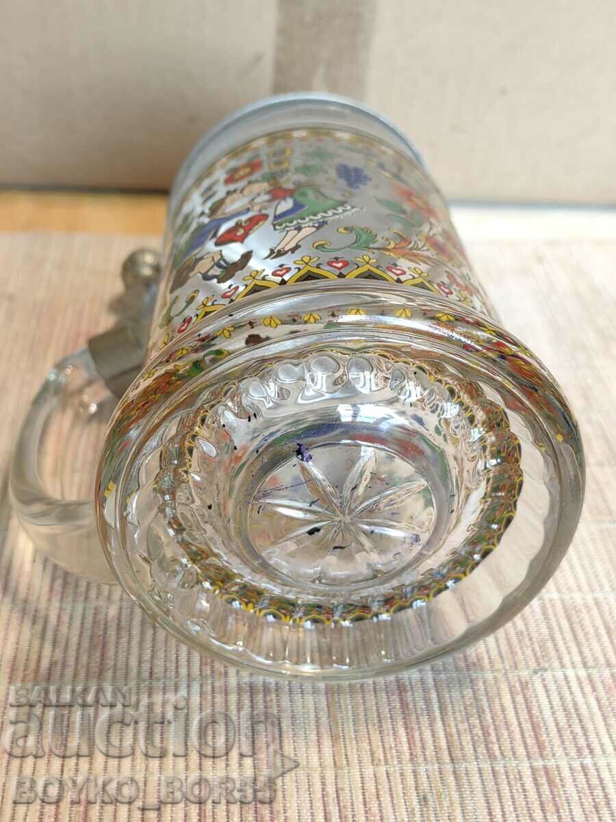 Original Old Glass Beer Mug BMF - 6 Original Old Glass Beer Mug BMF - 6