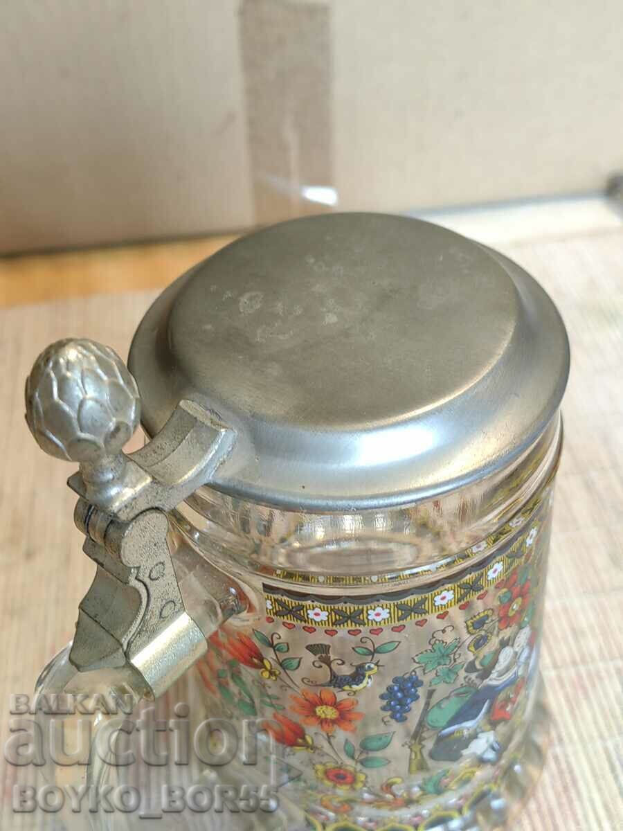 Original Old Glass Beer Mug BMF - 7 Original Old Glass Beer Mug BMF - 7