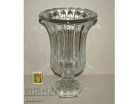Large crystal vase 29 cm of crystal glass, excellent