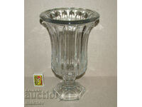 Impressive crystal vase 30cm of crystal glass, excellent