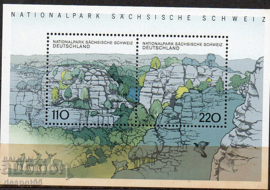 1998. Germany. Saxon Switzerland National Park + Block.