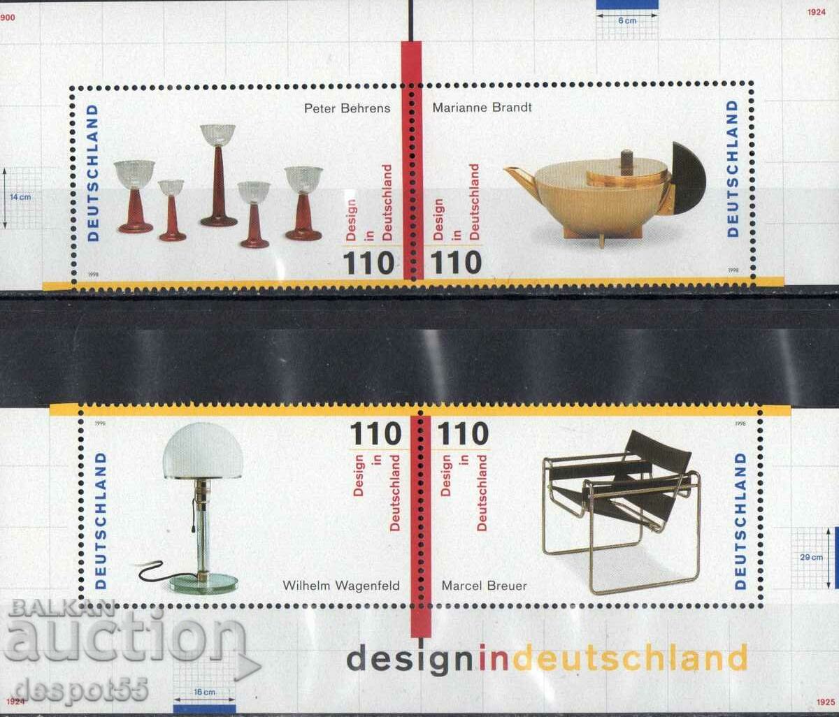 1998. Germany. German design + Block. with price 5.30 BGN | € 2.71 1998. Germany. German design + Block. with price 5.30 BGN | € 2.71