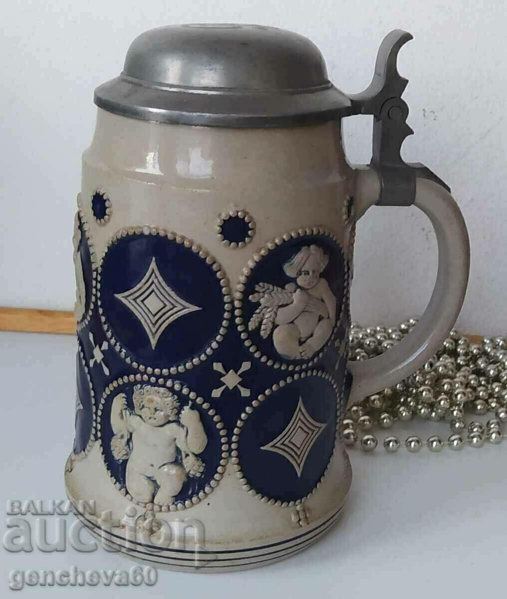 Collectible beer mug with initials, markings with price 25.00 BGN | € 12.78 Collectible beer mug with initials, markings with price 25.00 BGN | € 12.78