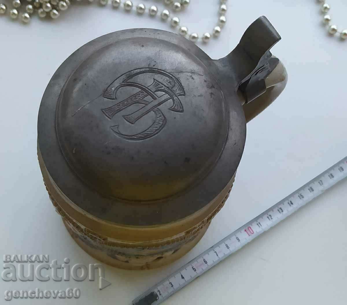 Delivery of Collectible beer mug with initials, markings Delivery of Collectible beer mug with initials, markings