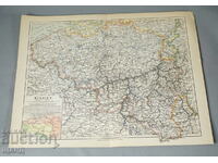 1900 Χάρτης Λιθογραφία Βέλγιο 1;1.000.000
