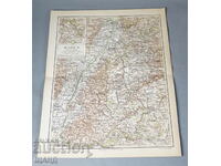 1900 Map Lithograph Baden 1;850,000
