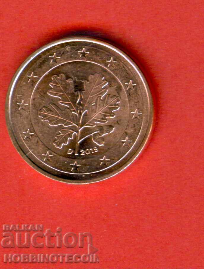 GERMANY GERMANY 5 Euro Cent issue issue 2019 D NEW UNC GERMANY GERMANY 5 Euro Cent issue issue 2019 D NEW UNC