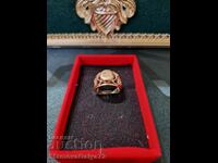 Чудесен антикварен руски златен пръстен