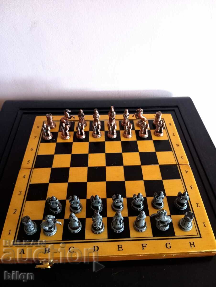 Very Nice Old Metal Chess