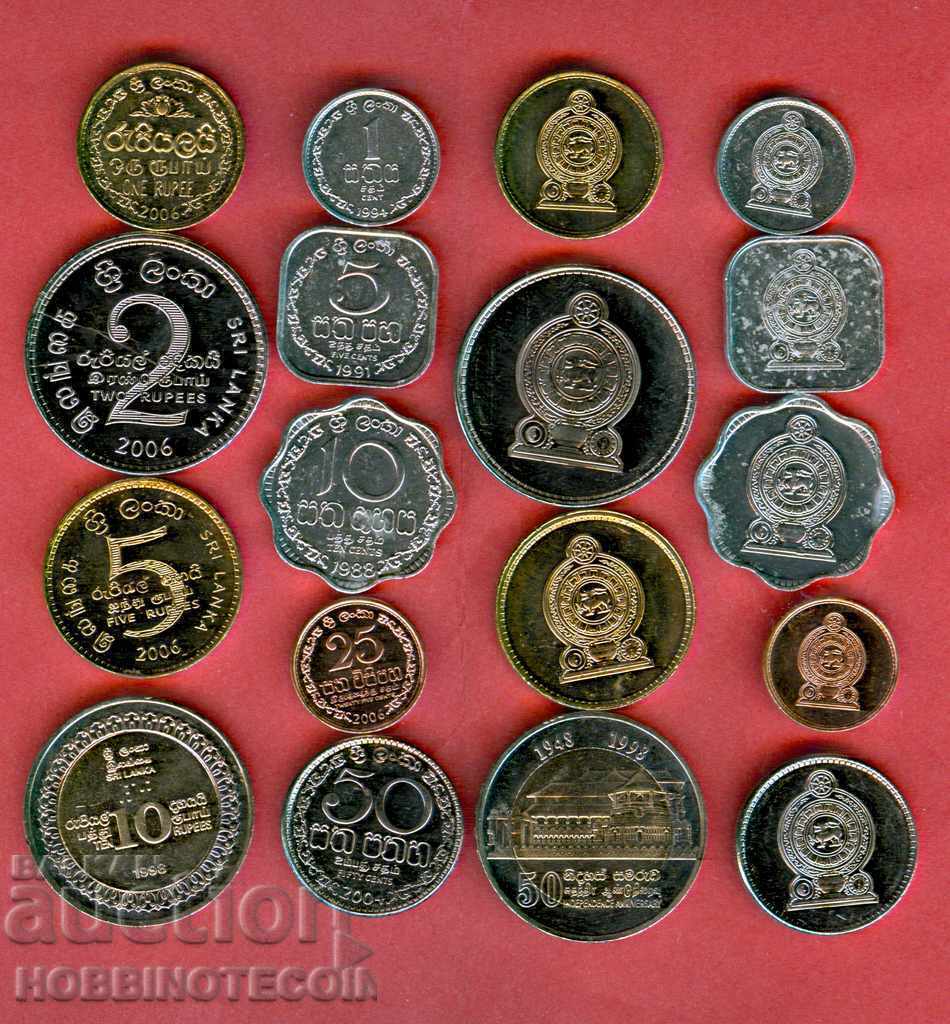 ΣΡΙ ΛΑΝΚΑ ΣΡΙ ΛΑΝΚΑ 1 5 10 25 50 - 1 2 5 10 ρουπίες NEW BU UNC