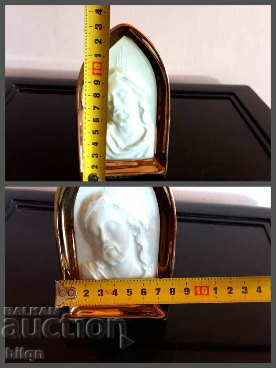 Mare icoană germană din porțelan cu auriu - 7 Mare icoană germană din porțelan cu auriu - 7