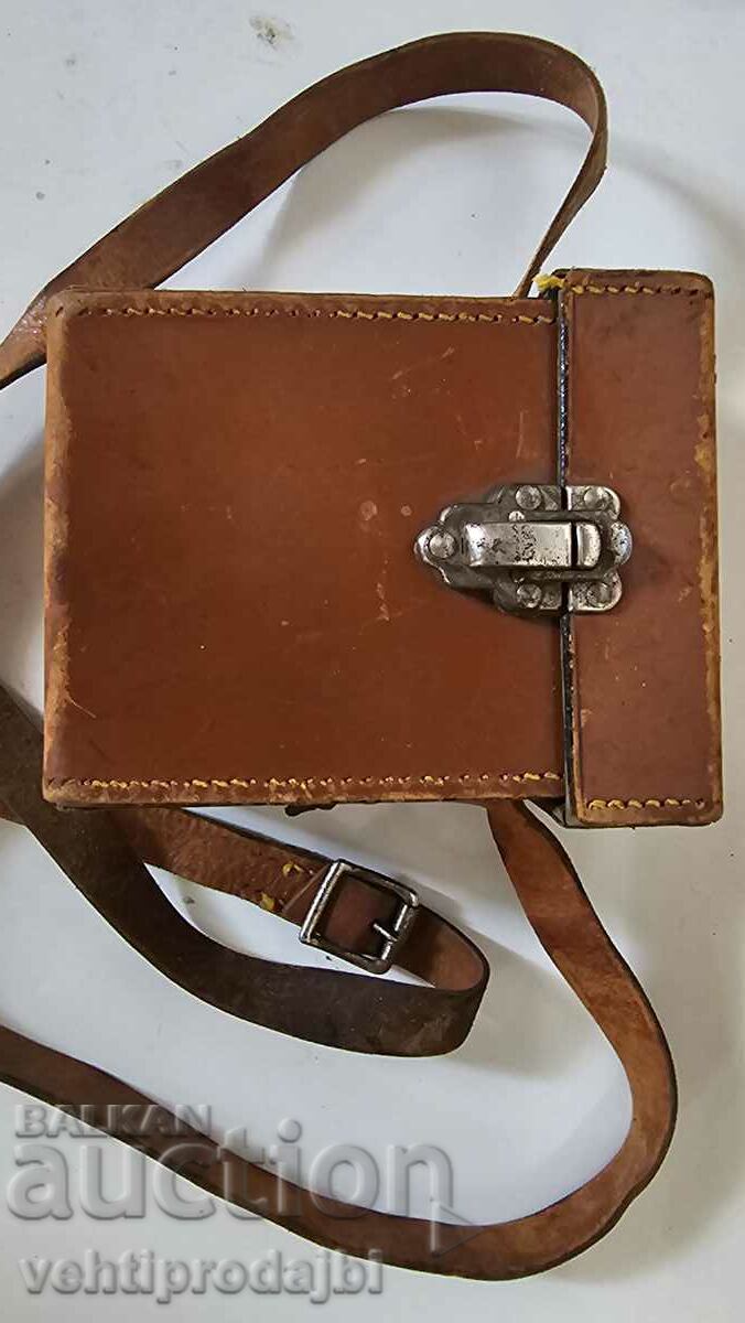 Military leather bag