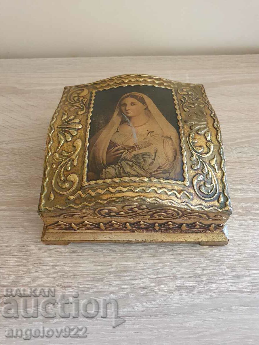 Old Italian Wooden Jewelry Box!